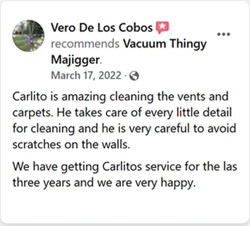 Facebook recommendation from a customer
