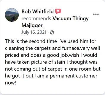 Facebook recommendation from a customer